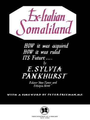 cover image of Ex-Italian Somaliland